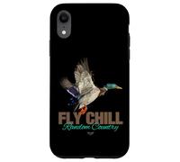 Cool Colorful Mallard Duck Fly Chill Random Country Graphic Carcasa para iPhone XR