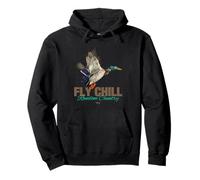 Cool Colorful Mallard Duck Fly Chill Random Country Graphic Sudadera con Capucha