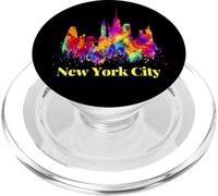 Cool Colorful New York City Skyline, New York City Splash PopSockets PopGrip para MagSafe