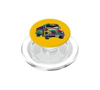 Cool Colorful Tie Dye School Bus Graphic Bus Driver Teacher PopSockets PopGrip para MagSafe