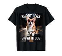 Cool Corgi Attitude Short Legs Funny Dog Lover Style Camiseta