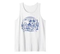 Cool Corgi Perro Vaquero Gracioso Camiseta sin Mangas