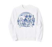 Cool Corgi Perro Vaquero Gracioso Sudadera