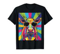 Cool Cow Pop Art For Men Women Dairy Farmer Farming Moo Cows Camiseta