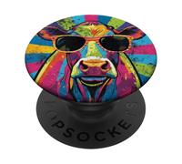 Cool Cow Pop Art For Men Women Dairy Farmer Farming Moo Cows PopSockets PopGrip Adhesivo