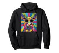 Cool Cow Pop Art For Men Women Dairy Farmer Farming Moo Cows Sudadera con Capucha
