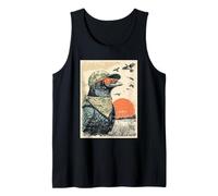 Cool Crow con Gafas de Sol Cazador de Pato Retro Atardecer Camiseta sin Mangas