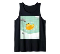 Cool Cute Adorable Funny Rubber Yellow Duck Bath Time Fun Camiseta sin Mangas