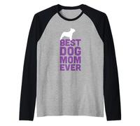 Cool Cute Bulldog Francés/Frenchie - Best Dog Mom Ever Camiseta Manga Raglan