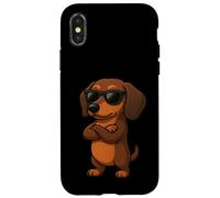 Cool Dachshund Dibujos Animados Divertido Salchicha Perro Carcasa para iPhone X/XS