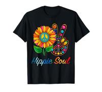 Cool Daisy Peace Sign Hippie Soul Symbol and Flower Womens Camiseta