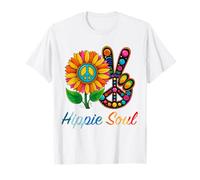 Cool Daisy Peace Sign Hippie Soul Symbol and Flower Womens Camiseta