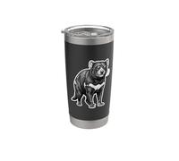 Cool Diablo De Tasmania Gafas Dibujo Vaso térmico de acero inoxidable de doble pared