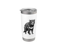 Cool Diablo De Tasmania Gafas Dibujo Vaso térmico de acero inoxidable de doble pared