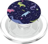 Cool Dinosaurs Pattern Design Dino Gifts For Kids On Navy PopSockets PopGrip para MagSafe