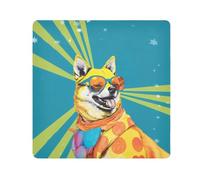 Cool Dog - Paño autoadhesivo mágico para cámara de lente, protector de lente, protector de lentes, bolsa de maquillaje, 13.8 x 13.8 pulgadas, multicolor, 13.8x13.8in, moderno