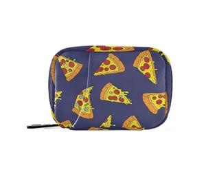 Cool Doodle Pizza - Pastillero de viaje para 7 días, semanal, pequeño, organizador compacto con cremallera