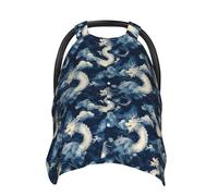 Cool Dragon Blue Print - Fundas de asiento de coche para bebé, funda de lactancia transpirable, funda de lactancia, fundas para cochecito, toldo multiusos para asiento de coche, artículos esenciales