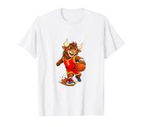 Cool Dribbling Basketball Player Sports Graphic Art Camiseta gráfica económica, Hombre, Blanco, S