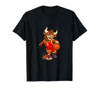 Cool Dribbling Basketball Player Sports Graphic Art Camiseta gráfica económica, Hombre, Negro, S
