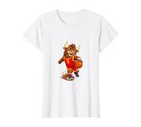 Cool Dribbling Basketball Player Sports Graphic Art Camiseta gráfica económica, Mujer, Blanco, S