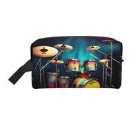 Cool Drums Set - Bolsa de cosméticos de gran capacidad para mujeres, bolsa de aseo para hombre, bolsa de aseo de viaje, White, Talla única