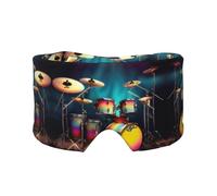 Cool Drums Set - Máscara de dormir estampada para hombres y mujeres, cubierta suave para los ojos, diadema insonorizada para dormir, para viajes, siesta
