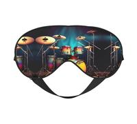 Cool Drums Set - Máscara de ojos opaca suave con impresión, máscara de ojos de viaje, fundas de ojos para dormir de lado, máscara de ojos para dormir para hombres y mujeres
