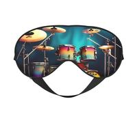 Cool Drums Set - Máscara para dormir para hombres y mujeres, 100% opaca, sin presión en los ojos, suave y transpirable