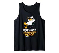 Cool Duck no está Ocupado, Solo priorizando la Paz Camiseta sin Mangas