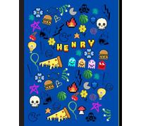cool dude notebook: for boys named Henry, video game graffiti theme, 110 lined pages kids journal
