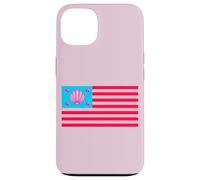 Cool Fancy Abstract Pink USA Flag Illustration Graphic Carcasa para iPhone 13