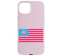 Cool Fancy Abstract Pink USA Flag Illustration Graphic Carcasa para iPhone 15 Plus