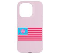 Cool Fancy Abstract Pink USA Flag Illustration Graphic Carcasa para iPhone 15 Pro