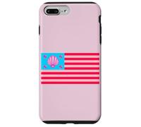 Cool Fancy Abstract Pink USA Flag Illustration Graphic Carcasa para iPhone 7 Plus/8 Plus