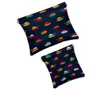 Cool Fire Dragon Pocket - Bolsa de maquillaje impermeable sin cierre automático, mini almacenamiento de viaje portátil para auriculares y joyas, Multi 02, 7.1x5.8 inch/4.7x4.5 inch