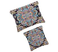 Cool Fire Dragon Pocket - Bolsa de maquillaje impermeable sin cierre automático, mini almacenamiento de viaje portátil para auriculares y joyas, Multi 09, 7.1x5.8 inch/4.7x4.5 inch