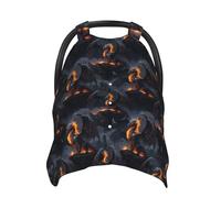 Cool Fire Mountain Dragon Print - Fundas de asiento de coche para bebé, funda de lactancia transpirable, funda de lactancia, fundas para cochecito, toldo multiusos para asiento de coche infantil