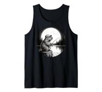 Cool Fishing Fisherman Capybara Rodents, Capybara Fishing Camiseta sin Mangas