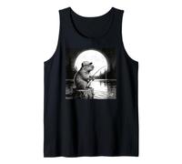 Cool Fishing Fisherman Capybara Rodents, Capybara Fishing Camiseta sin Mangas