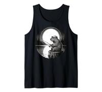 Cool Fishing Fisherman Capybara Rodents, Capybara Fishing Camiseta sin Mangas