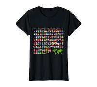 Cool Flags of The World Ilustración Diseños gráficos novedosos Camiseta gráfica económica, Mujer, Negro, XS