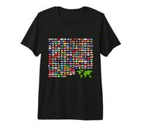 Cool Flags of The World Ilustración Diseños gráficos novedosos Camiseta Premium