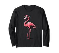 Cool Flamingo in Sunglasses Men Women Kids Manga Larga
