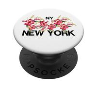 Cool Floral New York City, New York City Graphic Design PopSockets PopGrip Adhesivo