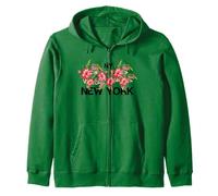 Cool Floral New York City, New York City Graphic Design Sudadera con Capucha