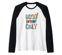 Cool Floral Summer Vibes Only Quotes Inspirational Quotes Camiseta Manga Raglan