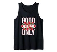 Cool Floral Summer Vibes Only Quotes Inspirational Quotes Camiseta sin Mangas