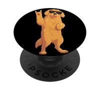 Cool Fluffy Dog Rock Hand Sign Gafas De Sol Gráfico Y Rollo PopSockets PopGrip Adhesivo