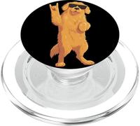 Cool Fluffy Dog Rock Hand Sign Gafas De Sol Gráfico Y Rollo PopSockets PopGrip para MagSafe